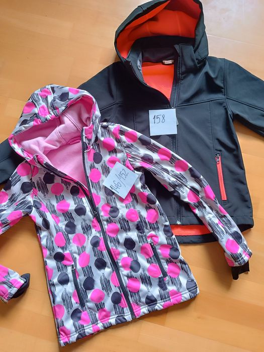 Dwa razy Softshell rozmiar 146/152 i 158