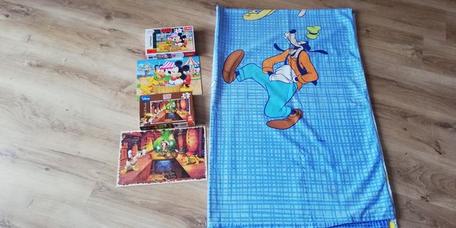 Disney-Myszka Miki-2xPuzzle i pościel dwustronna