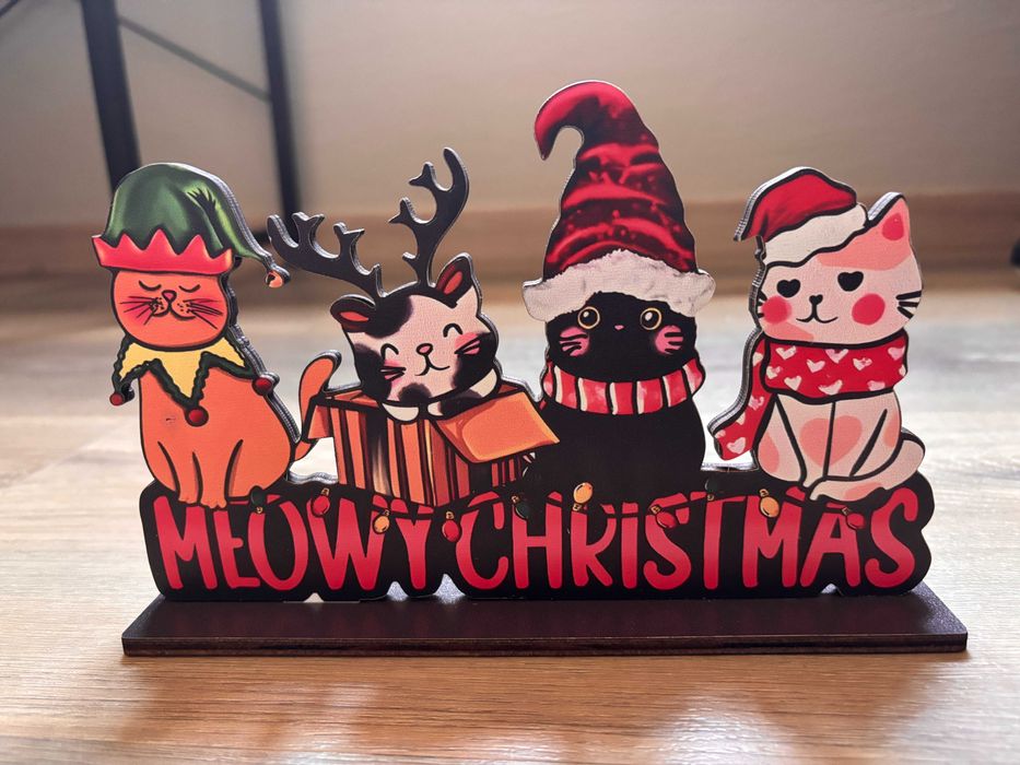 Decoração de Natal – Gatinhos Festivos “Meowy Christmas”