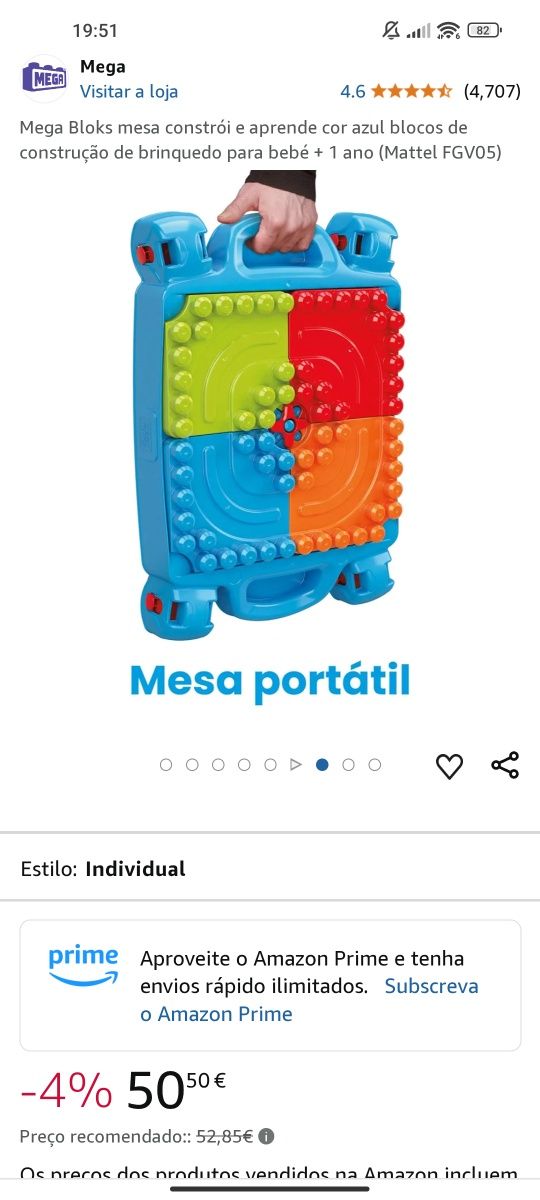Mesa de legos portátil