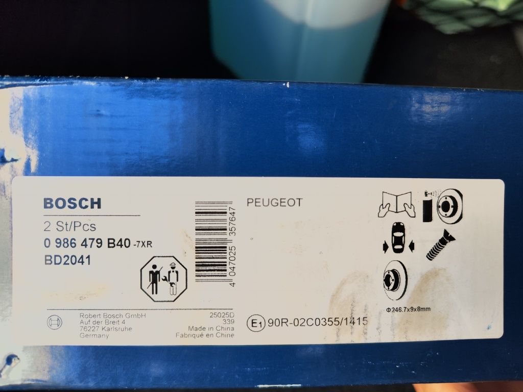 Discos de travão Bosch novos para Peugeot