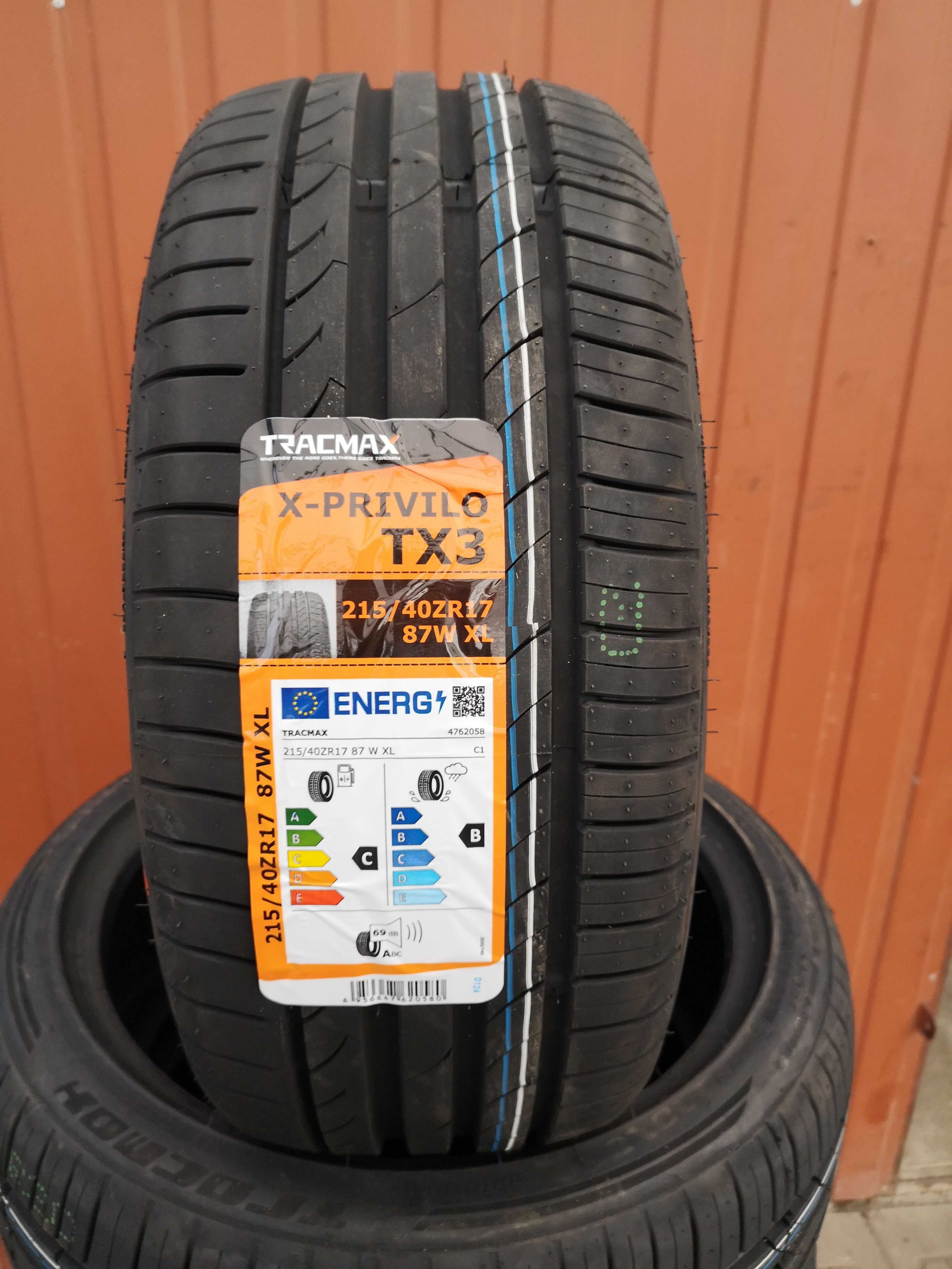 215/40 R17 87W XL - Tracmax X-Privilo TX3 (4 sztuki) NOWE