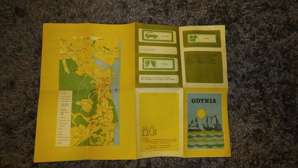 Plan mapa Gdańska 1973 rok i inne mapy i przewodniki