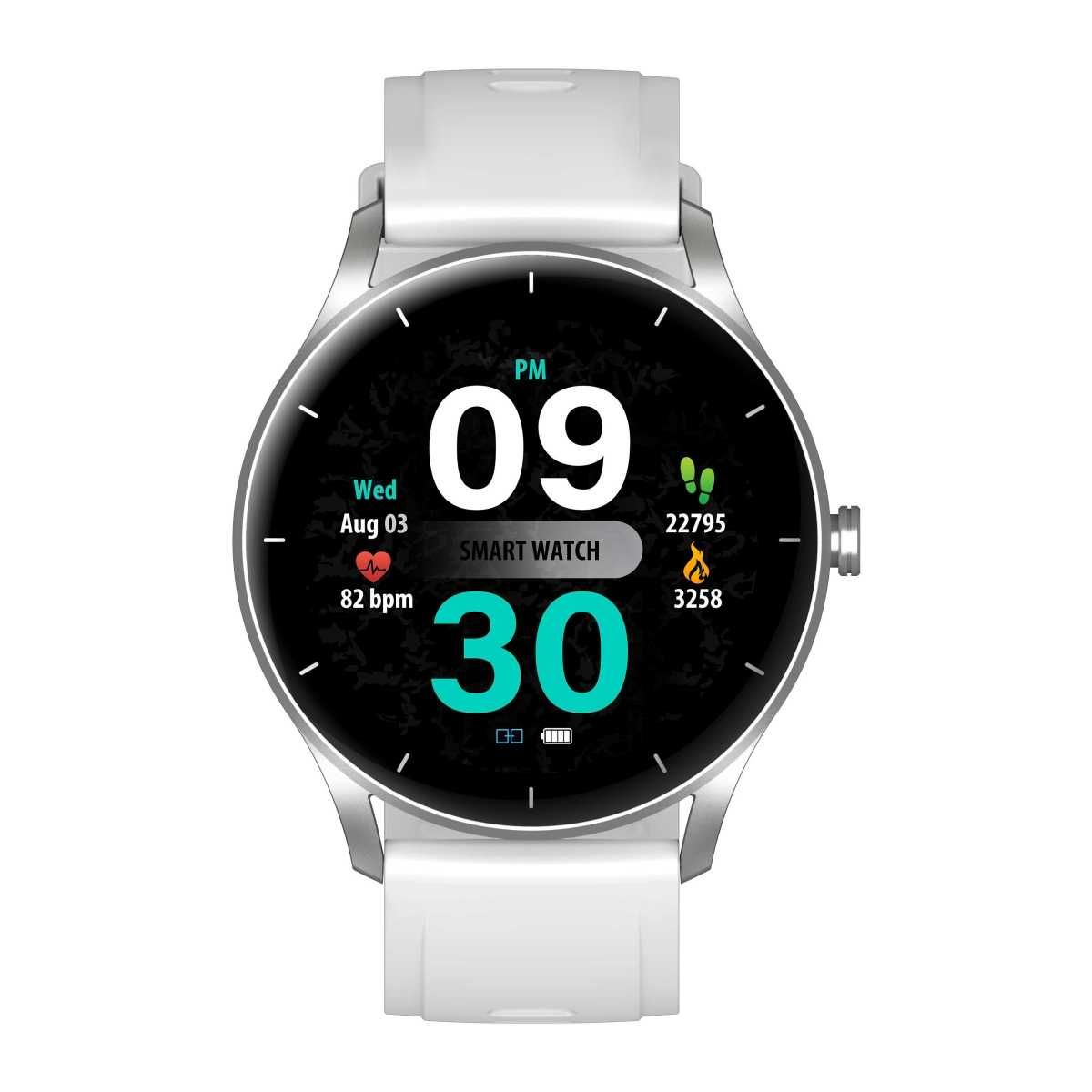 SMARTWATCH GRAVITY GT2-7 srebrno-biały