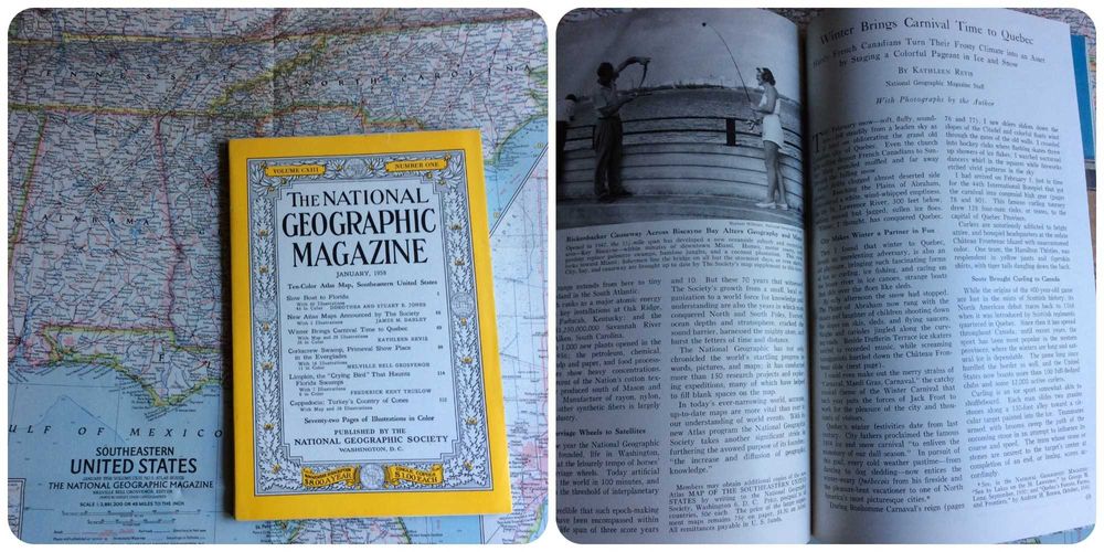 National Geographic Magazine Volume CXIII. Num. 1 January 1958. 1 mapa