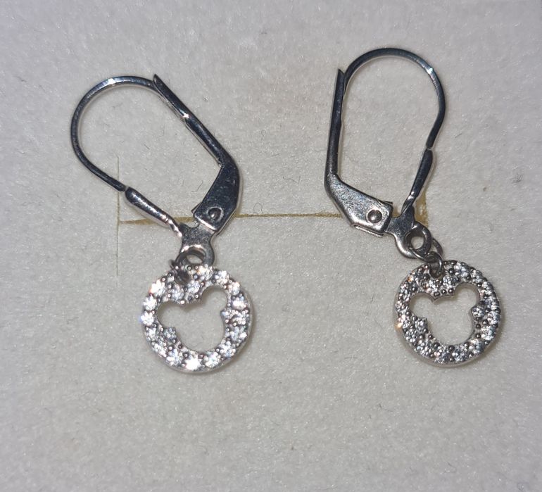 Kolczyki z cyrkoniami Myszka Miki