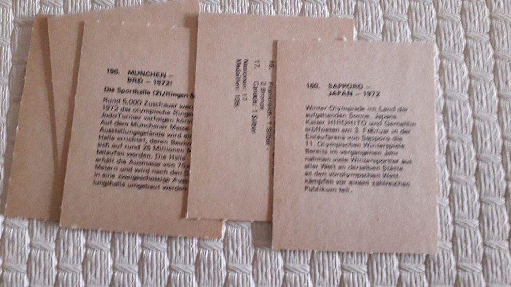 Carteira de cromos fechada da Alemanha Jogos Olímpicos 1972