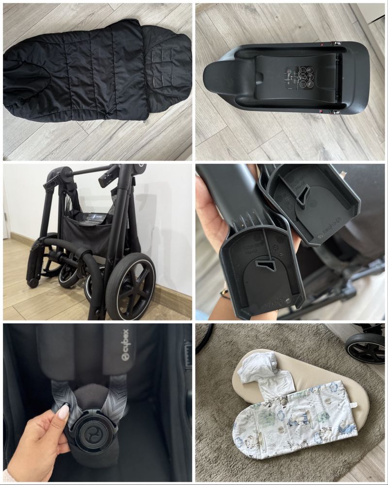 Wózek Cybex eos basic + fotelik aton b2 i-size + baza samochodowa