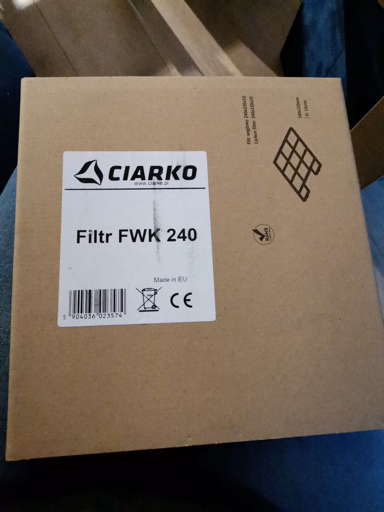 Filtr węglowy FWK 240 CIARKO