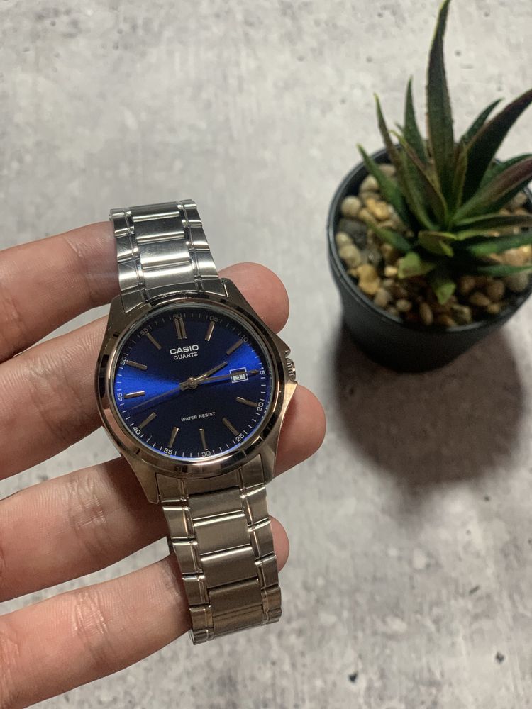 Годинник Casio MTP-1183A-2A  касіо синій циферблат часы касио