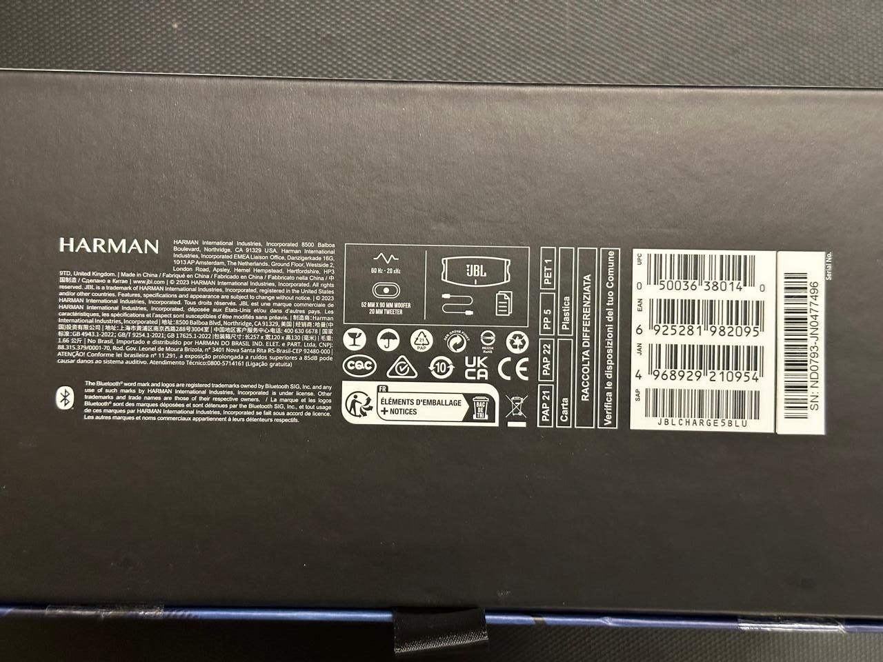 Коробка JBL Gharge 5 "Original"