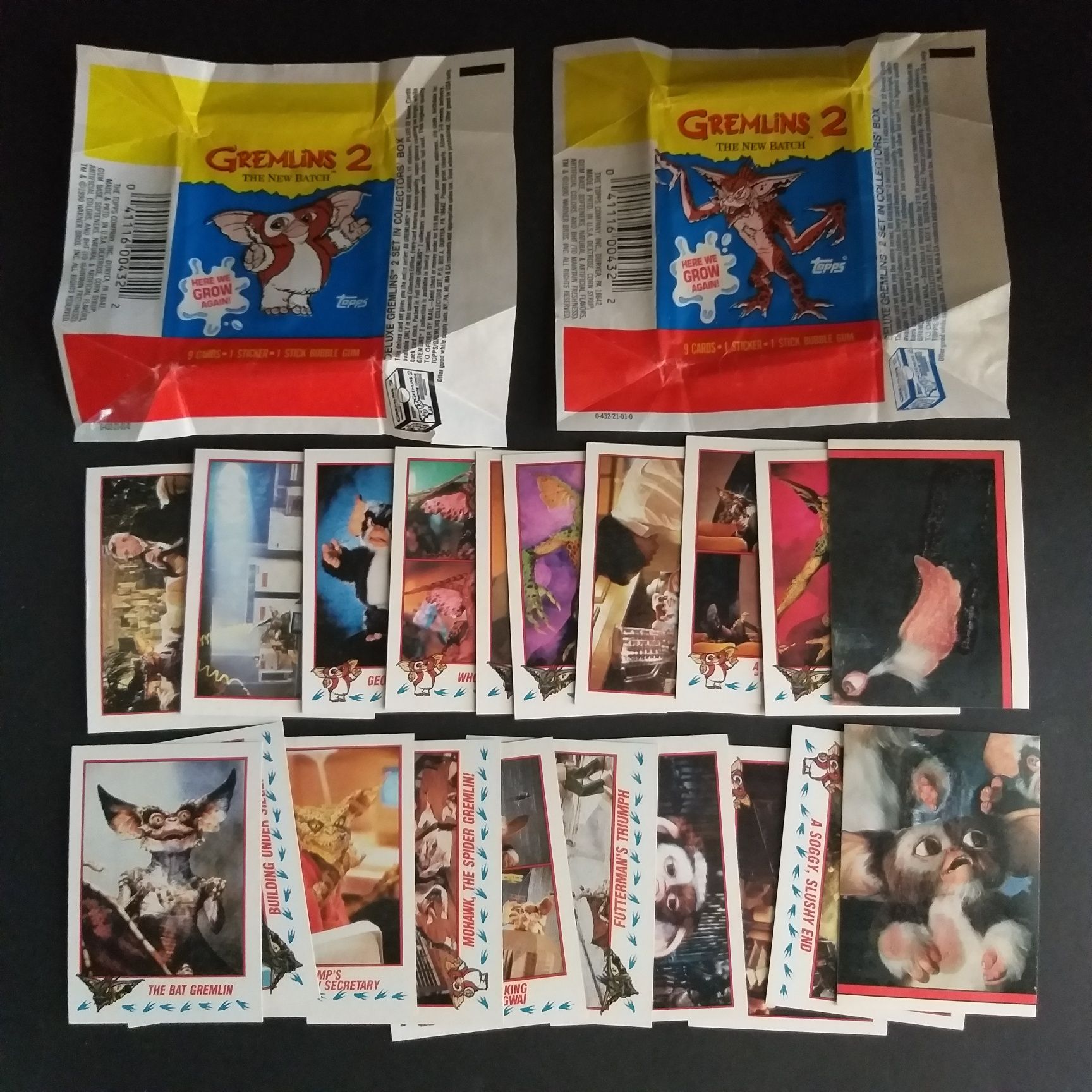 20 Cartas Topps Gremlins 2