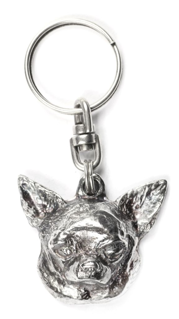 Chihuahua krótkowłosy brelok do kluczy posrebrzany Art-Dog