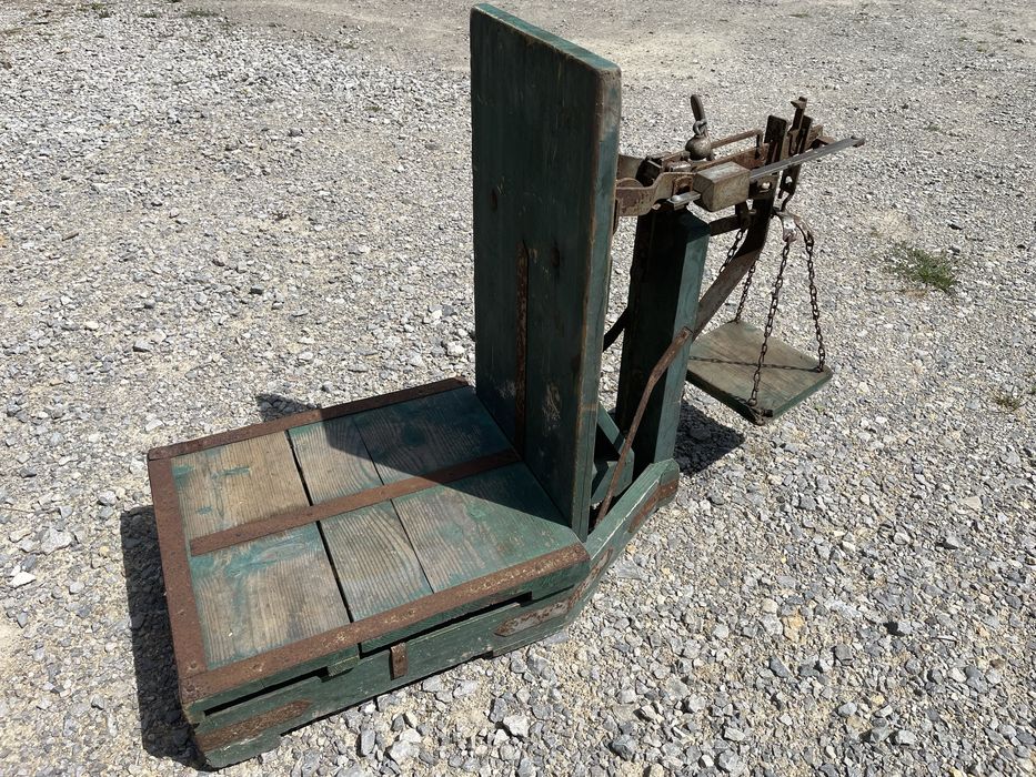 Waga towarowa drewniana Wenda stara zabytkowa antyk Sygniwana