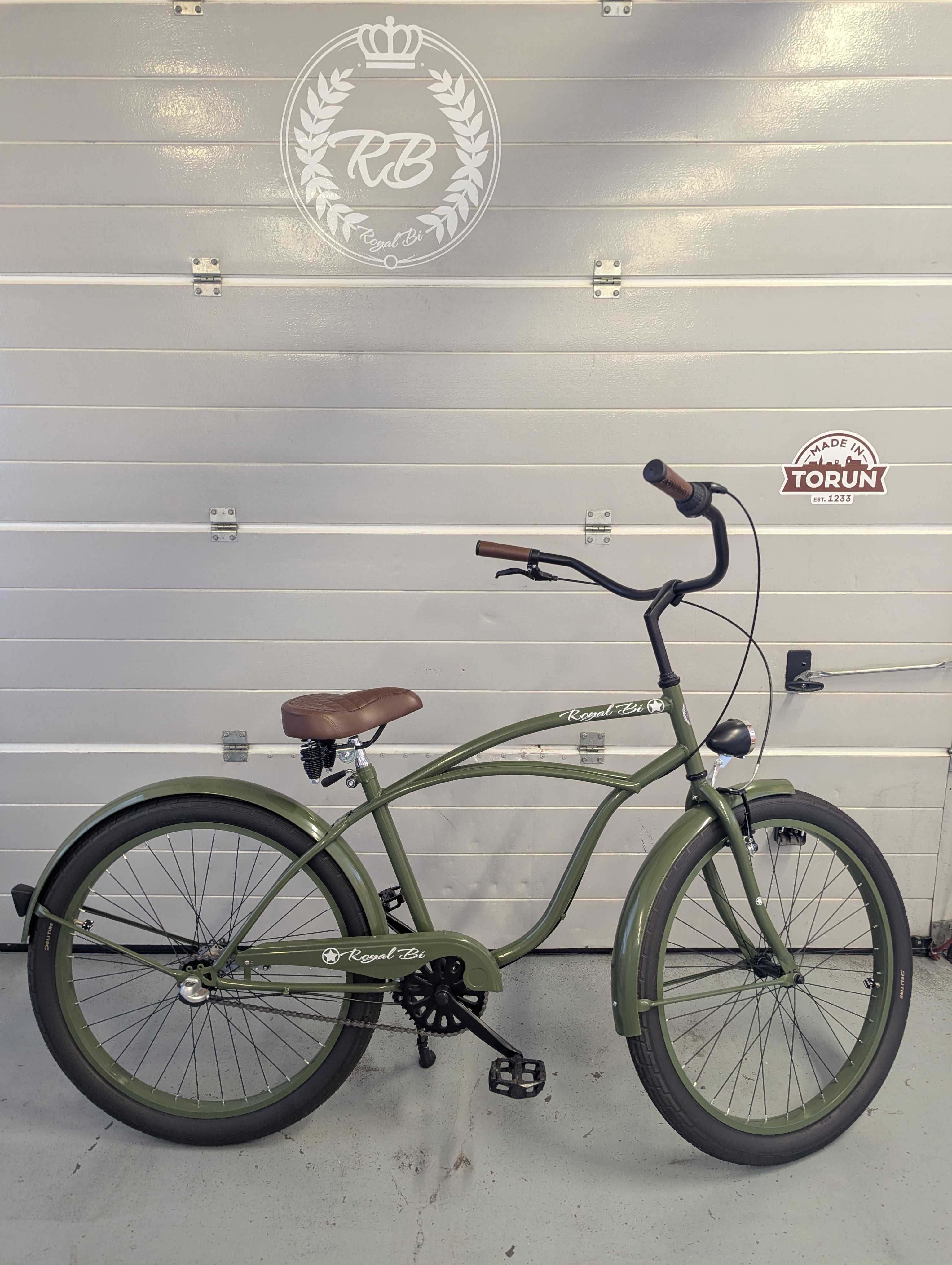 Rower Cruiser ARMY 26" militarny miejski męski OUTLET RoyalBi 3 biegi