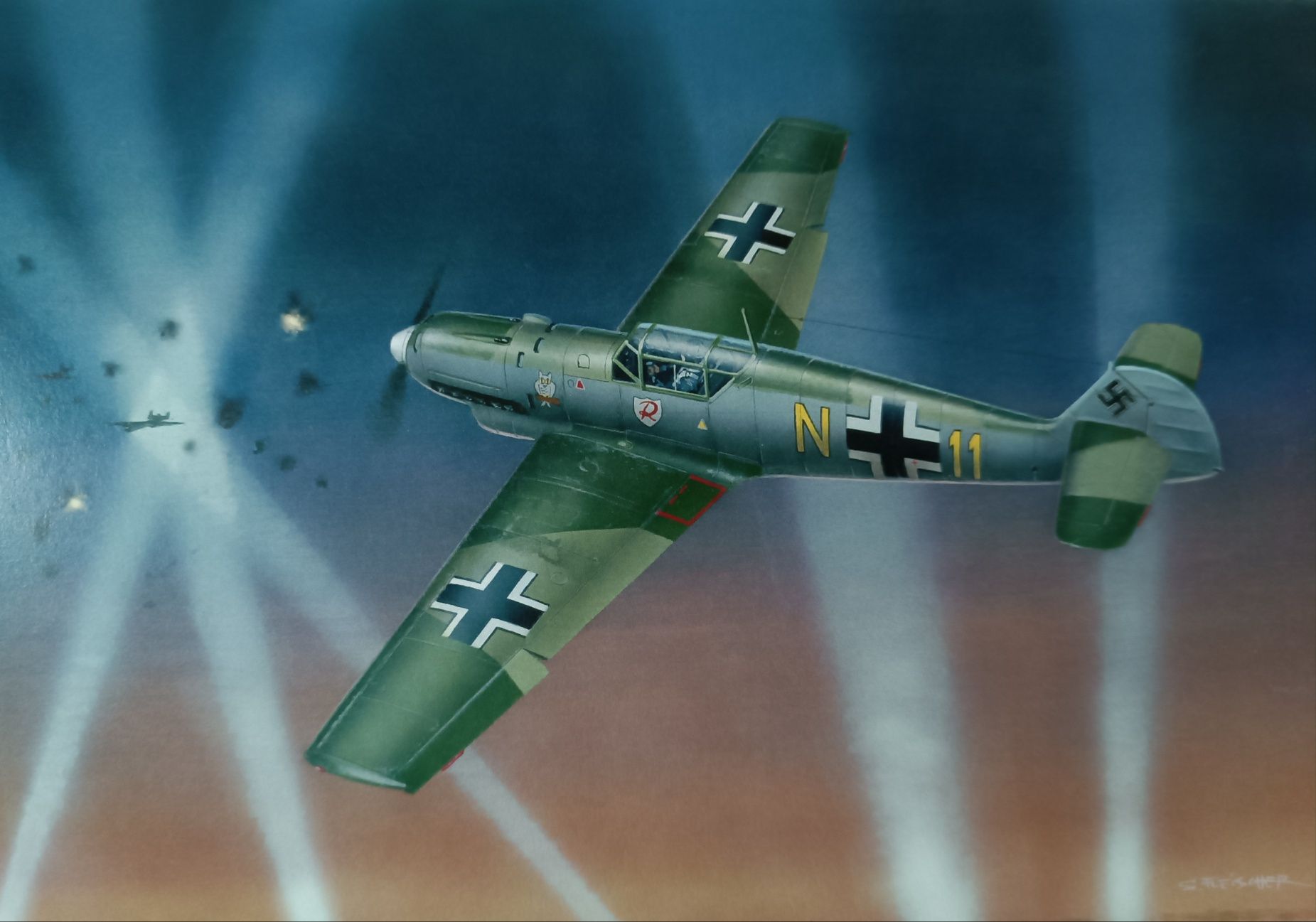 Model Messerschmitt Bf-109 T-1 (wersja na lotniskowiec)