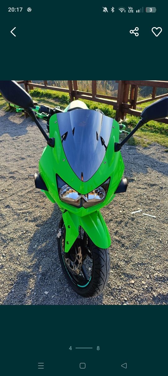 Kawasaki ninja a2 wzorowy stan doposażona niski przebieg obniżona