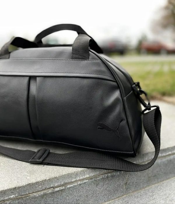 Спортивная кожаная фитнес сумка puma, сумка груша в спортзал