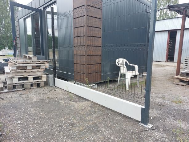 Kompletne ogrodzenie panelowe słupki panel podmurówka betonowe