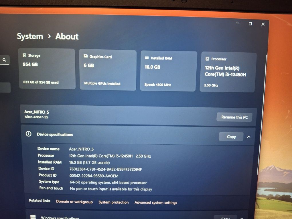 Acer nitro 5 nvidia rtx 4050