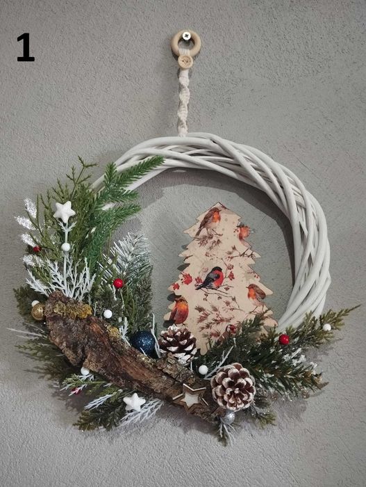 Wianek ozdobny świąteczny - Rękodzieło