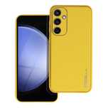 Futerał LEATHER CASE skórzany do SAMSUNG S23 FE żółty