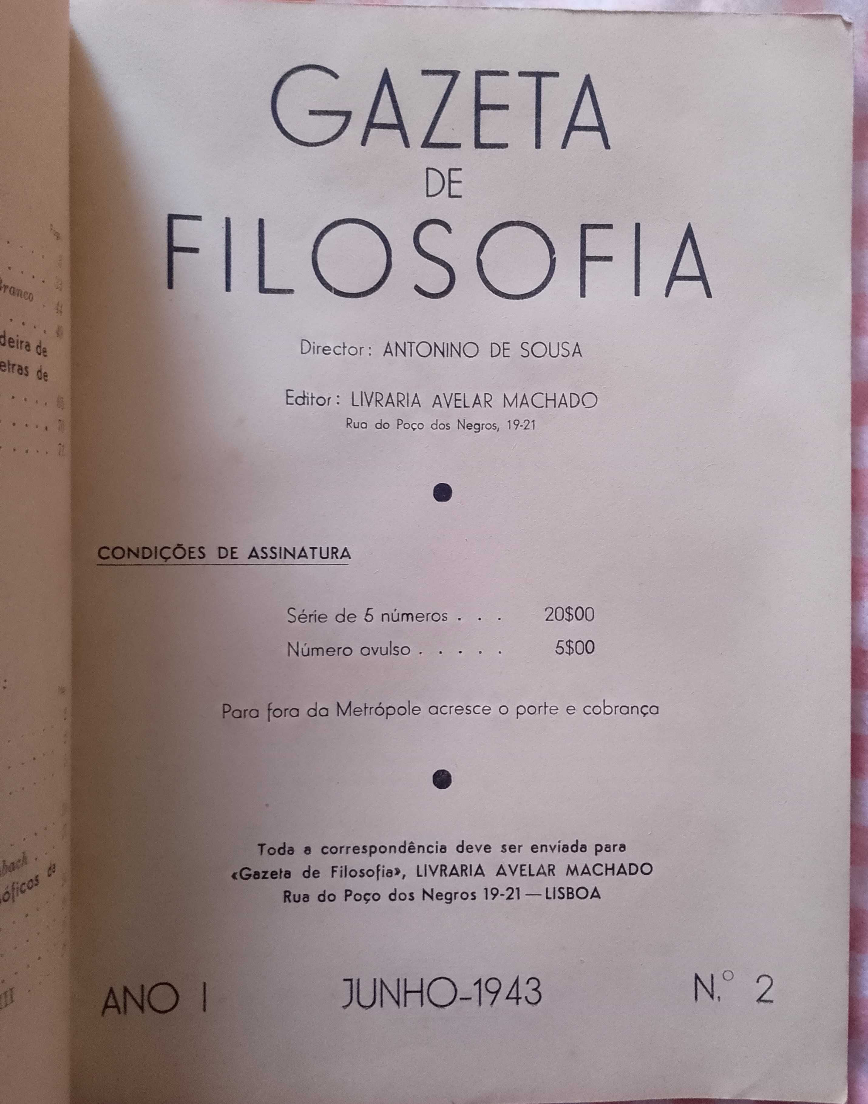 Gazeta de Filosofia n.º 2, Antonino de Sousa (dir.)
