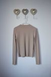 Sweter prążki cienki beż M 38