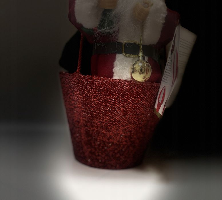 Figurka świąteczna w Balonie 80 cm Biało-czerwony z brokatem Mikołaj