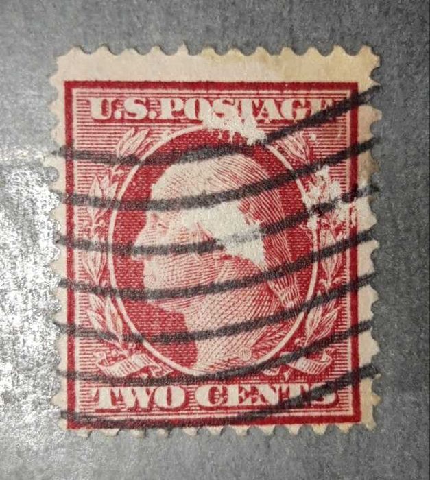 Stary, amerykański znaczek pocztowy. George Washington 2c.