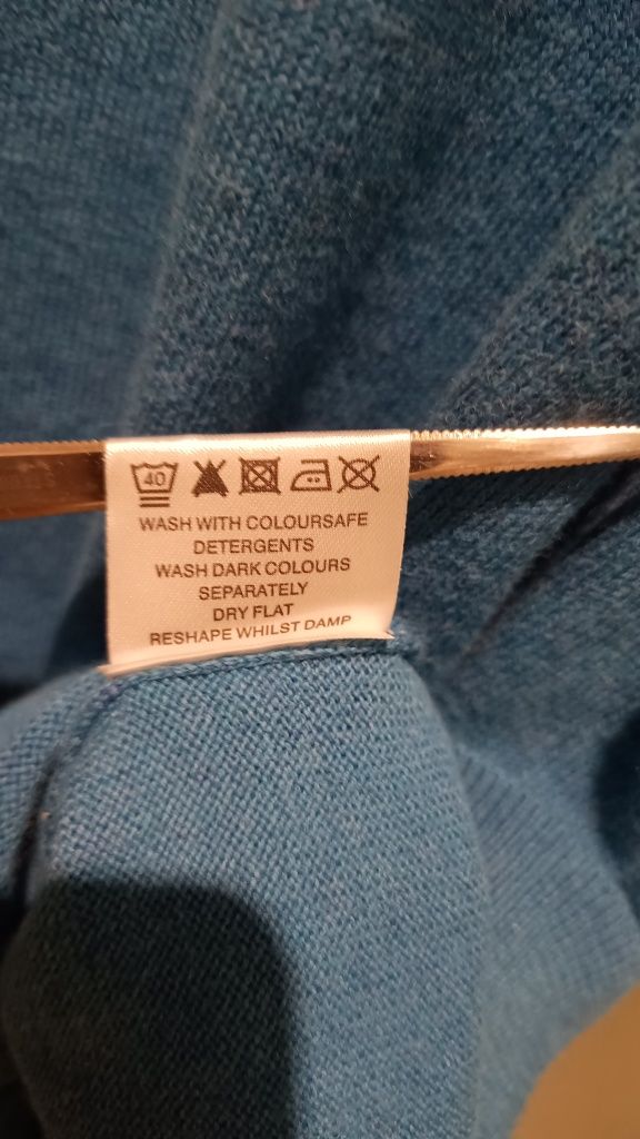 Haines & Bonner  NOWY  Brytyjski elegancki sweter z kaszmirem, Roz. M