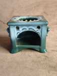 Ceramiczny zielony kominek podgrzewacz 47