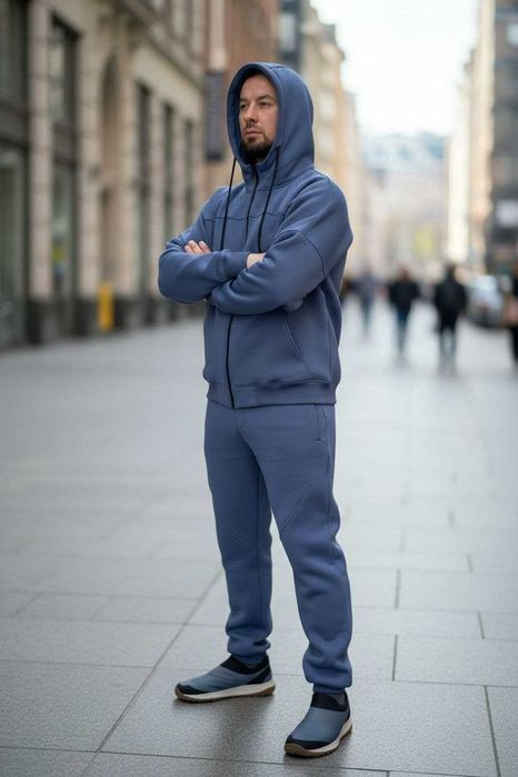 Теплий чоловічий спортивний костюм на високий зріст до 205см на флісі