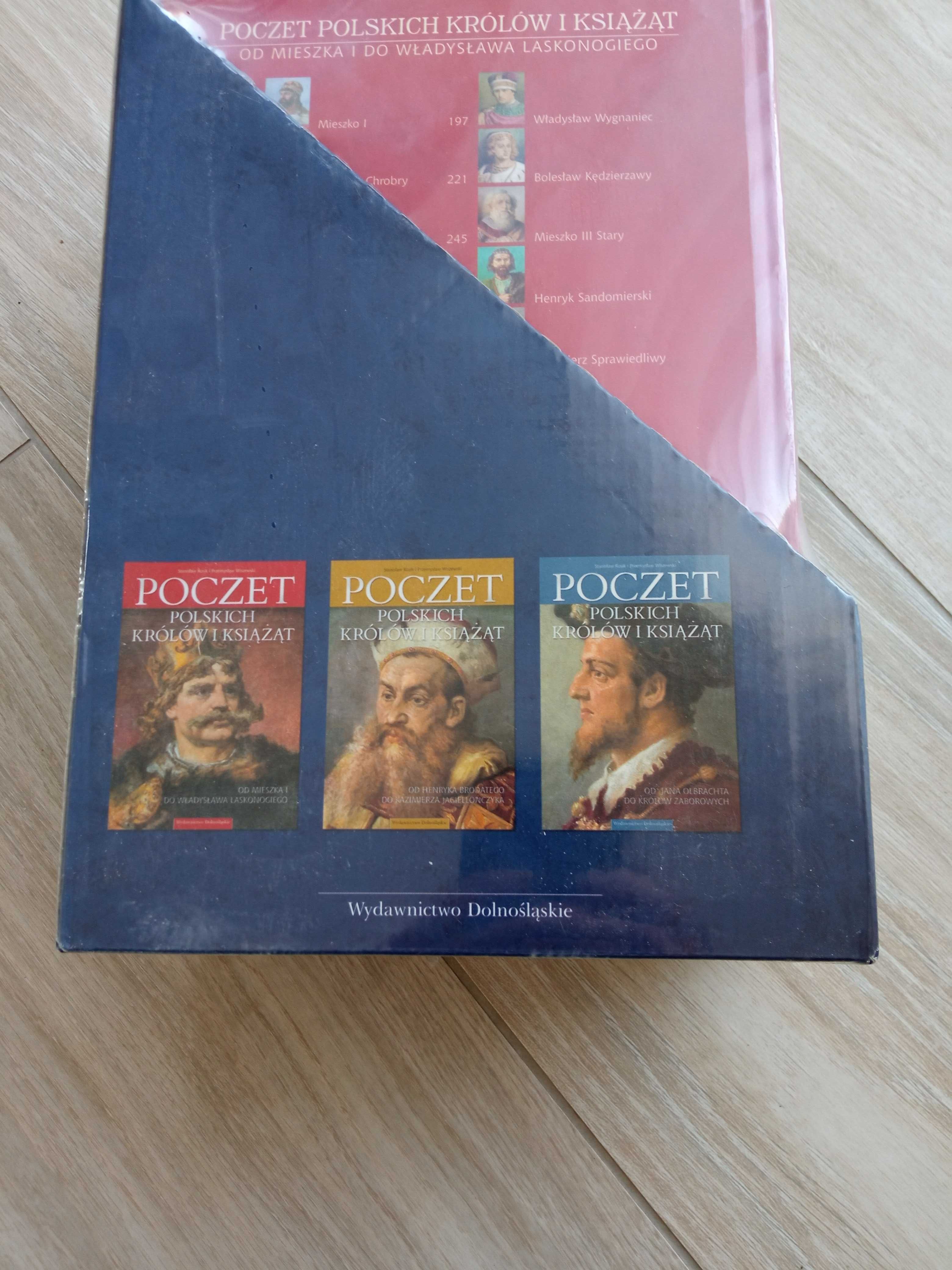 Poczet Polskich królów i książąt Tom 1 do 3 nowe w folii