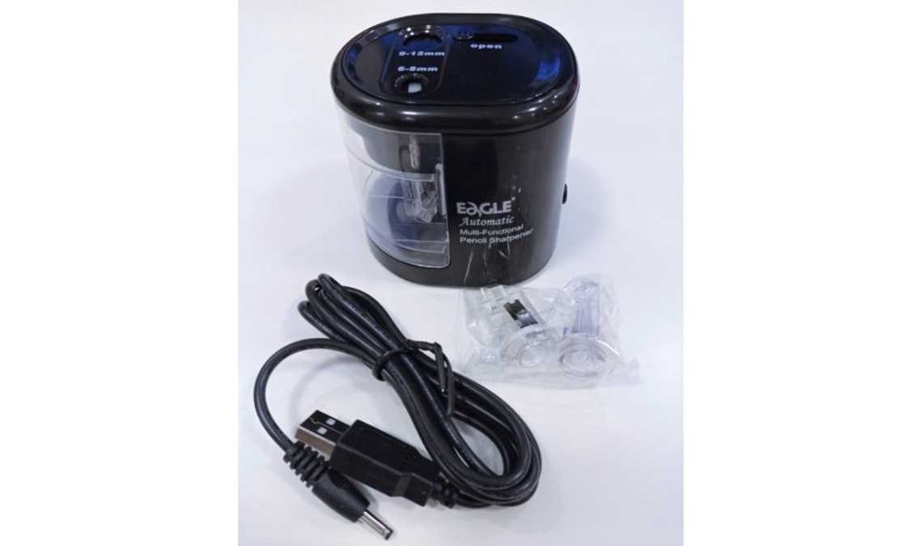 Temperówka elektryczna automatyczna do kredek ołówków USB dwuotworowa