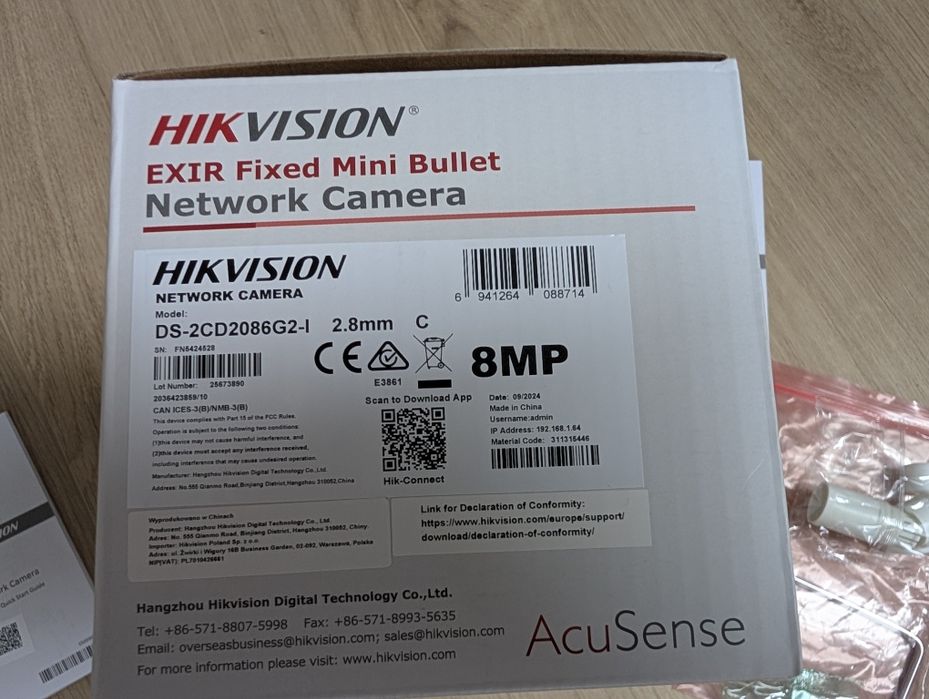 Kamera IP 8MP Hikvision DS-2CD2086G2-I