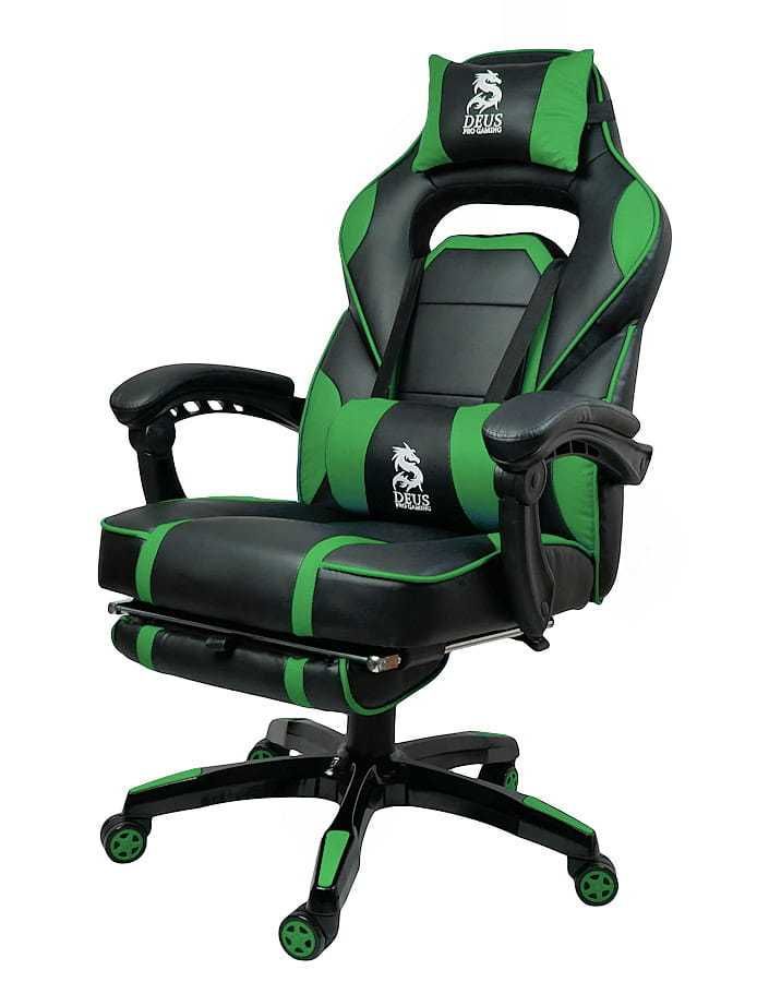 Fotel Gamingowy obrotowy DEUS LARGE Green