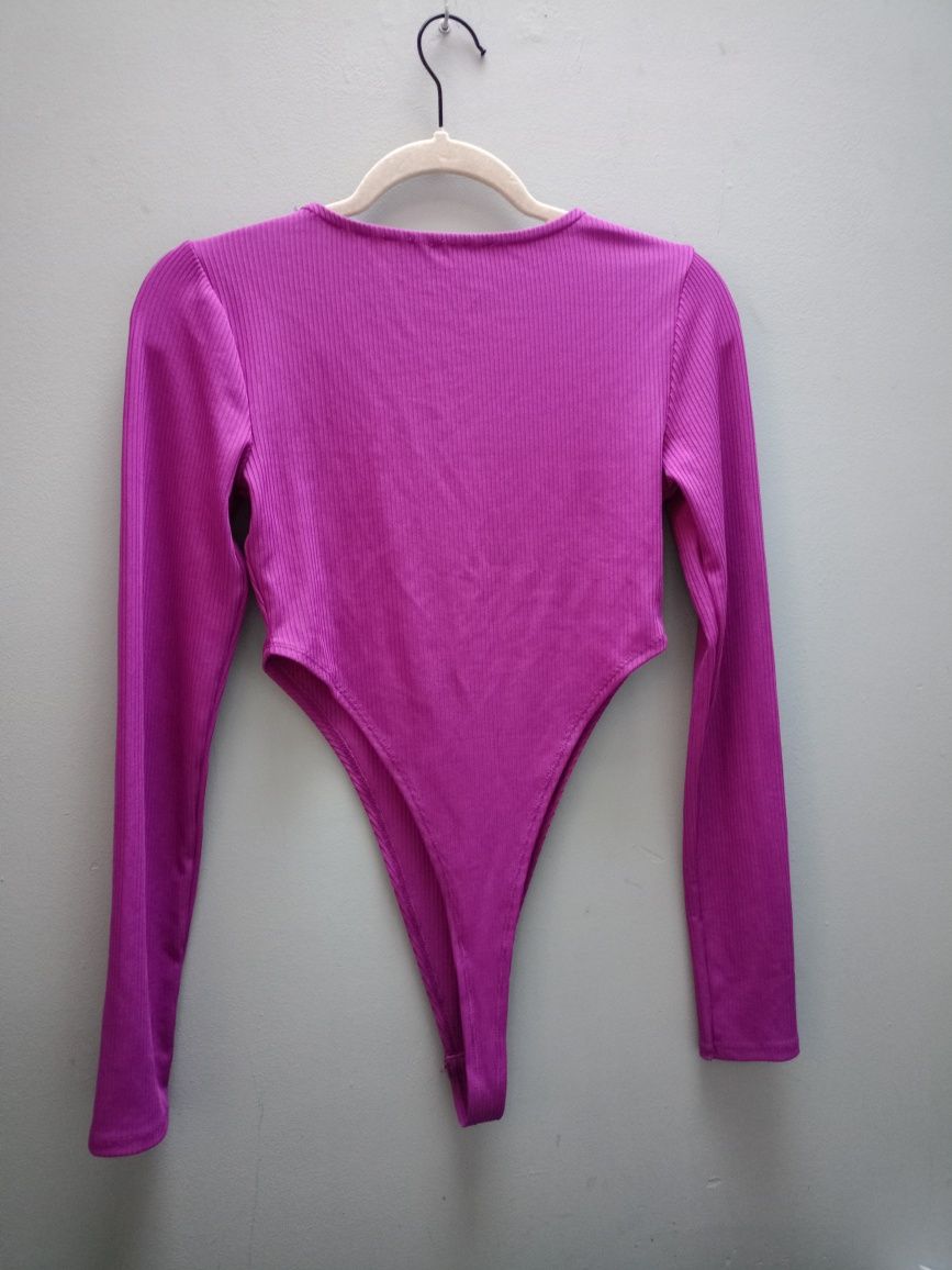 Body Amisu roz XS wysokie wycięcie