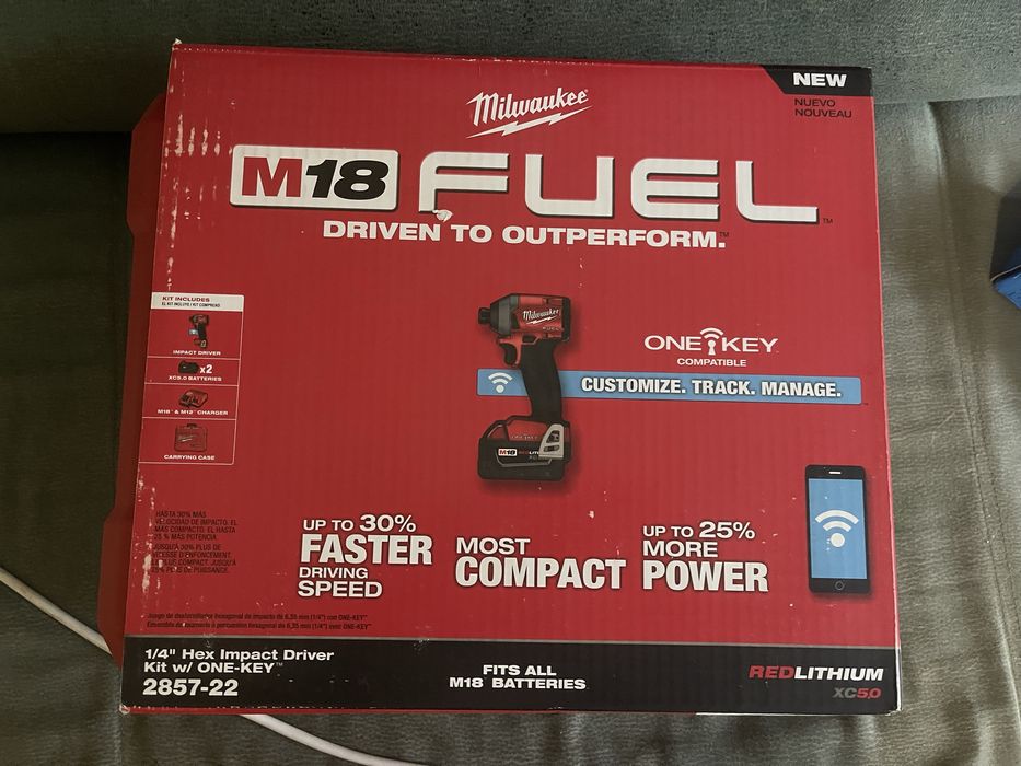 Топовий імпакт шуруповерт набір Milwaukee 2857-22