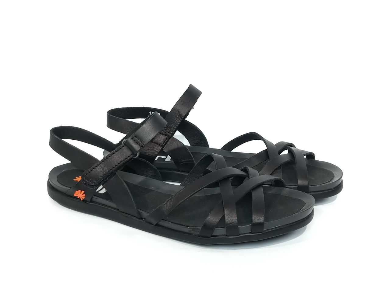 Кожаные женские сандалии ART Sandals 1810 Larissa Black Оригинал