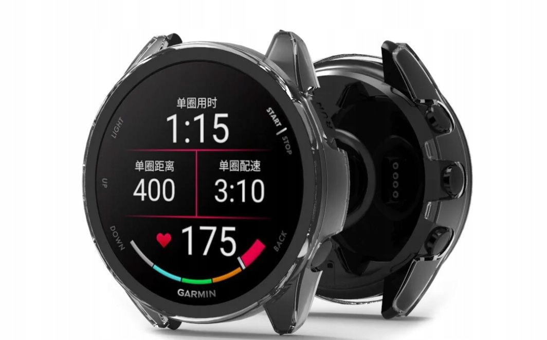 Etui Ochronne z wbudowanym szkłem 2w1 do Garmin Forerunner 165/Music