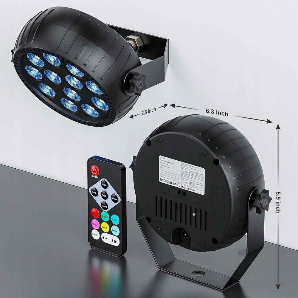 2 x oświetlenie sceniczne na imprezę RGB LED