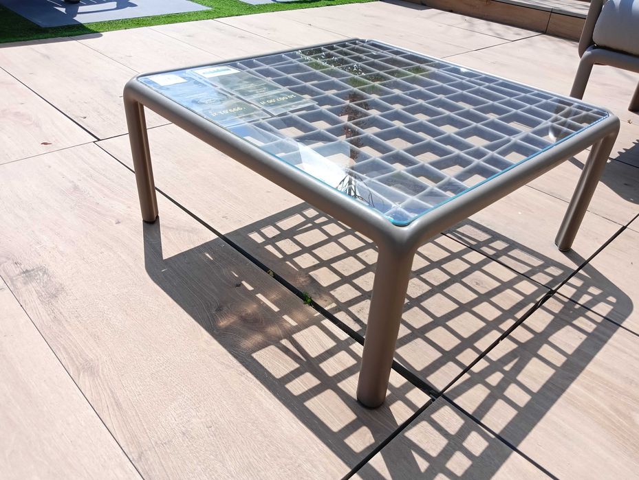 Stół ogrodowy Nardi Komodo Tavolino Vetro tortora - EKSPOZYCJA