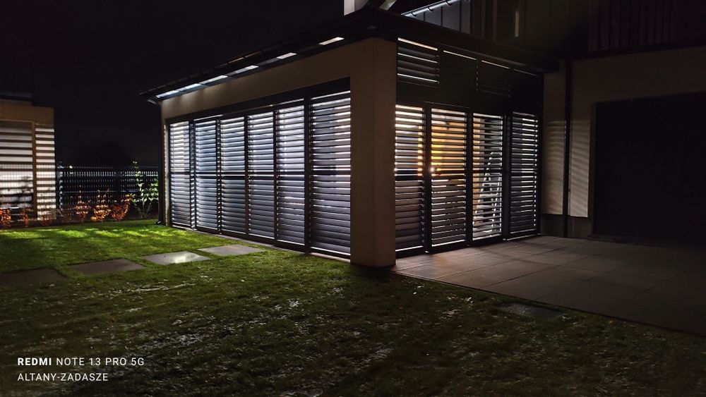 Zadaszenie tarasu, żaluzje przesuwne, pergola, taras, ogród zimowy