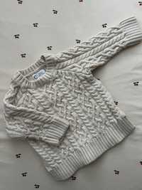 Cubus sweterek niemowlęcy warkoczowy organic 68