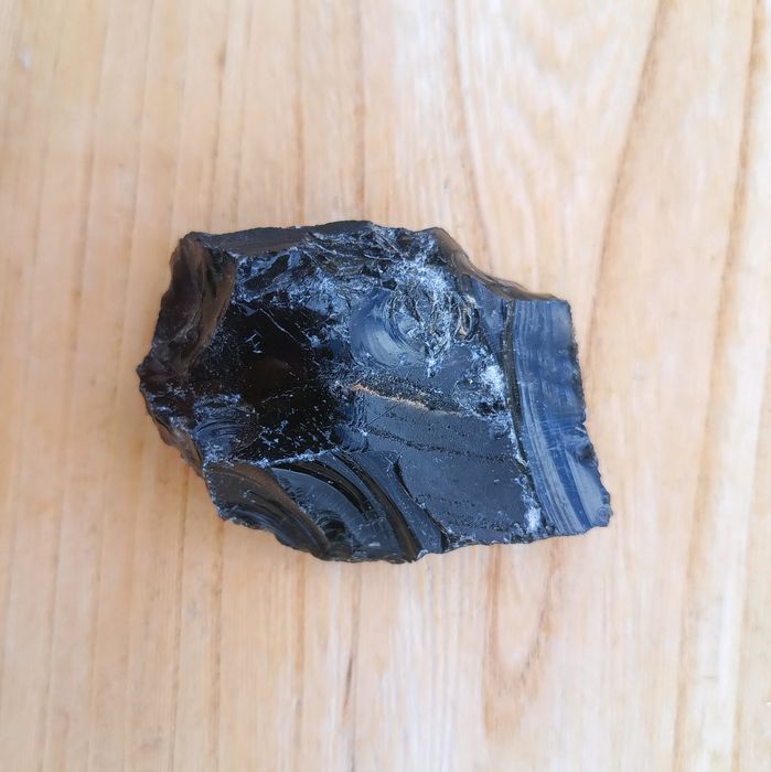 Obsydian czarny szkło wulkaniczne Meksyk waga ponad 35 gram