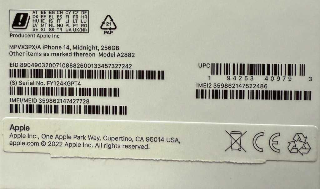 iPhone 14 256GB czarny