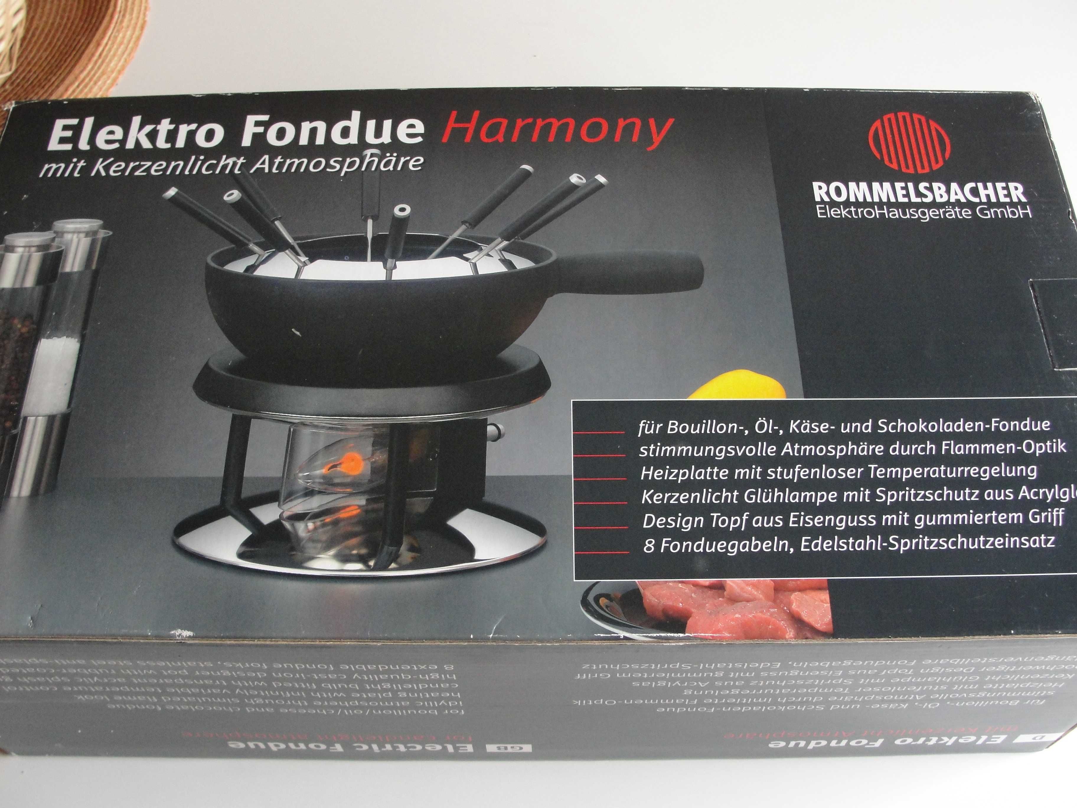 Harmonia Electro Fondue com atmosfera à luz de velas