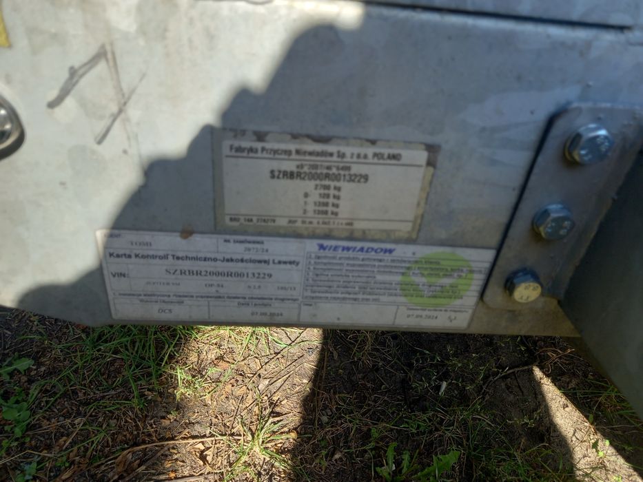 Sprzedam przyczepę Niewiadów dmc 2700kg