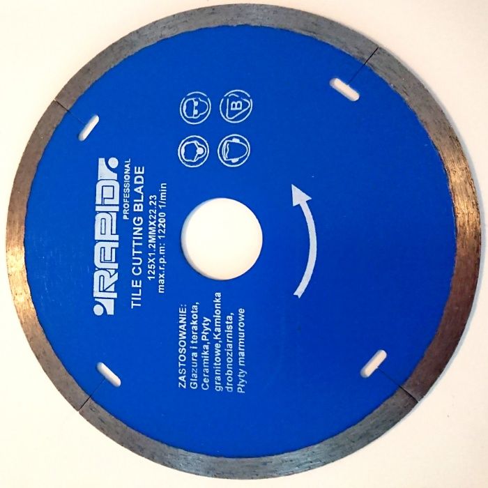 Tarcza diamentowa 125mm 22,2 1,2mm do glazury gresu kamienia płytek